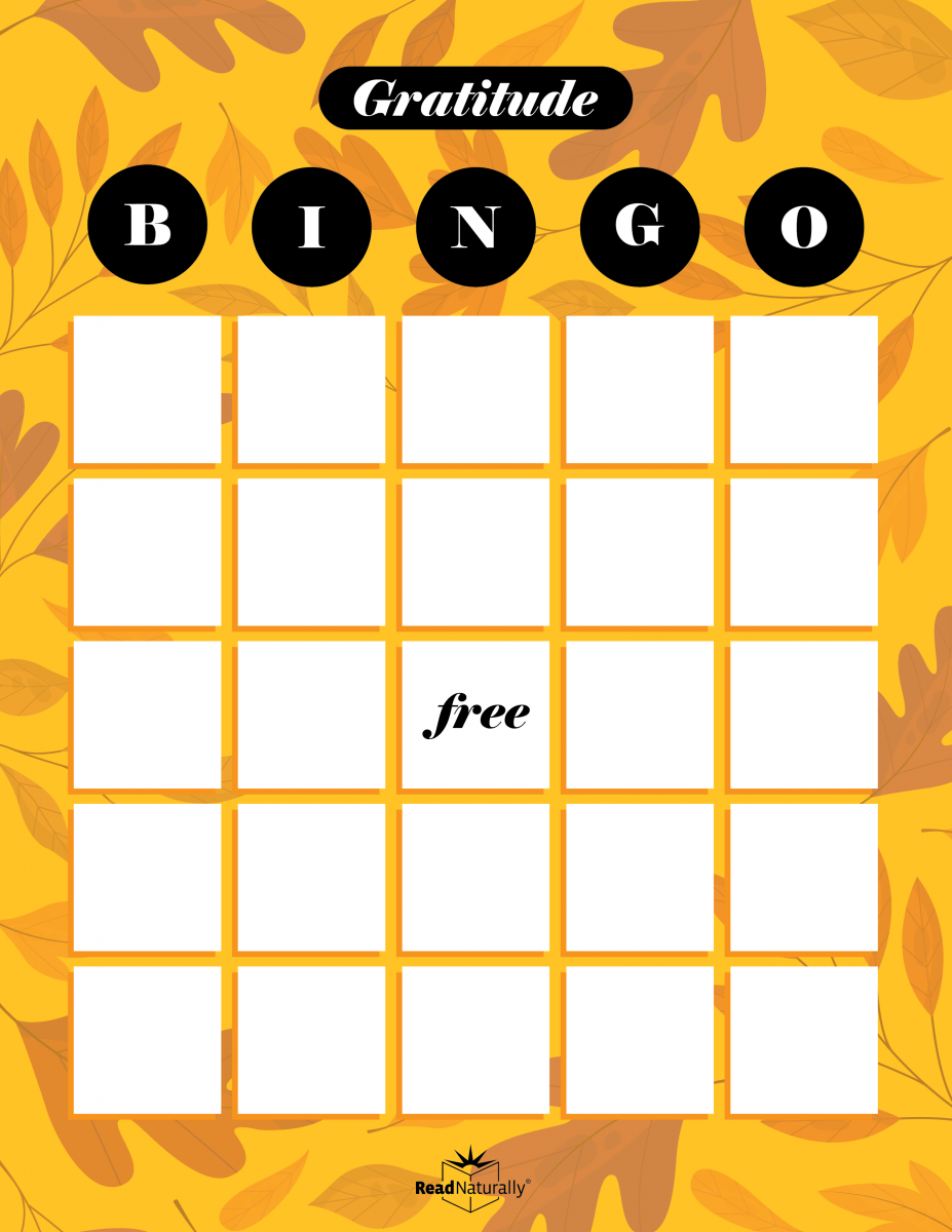 Free Gratitude Resources :: Read Naturally, Inc.